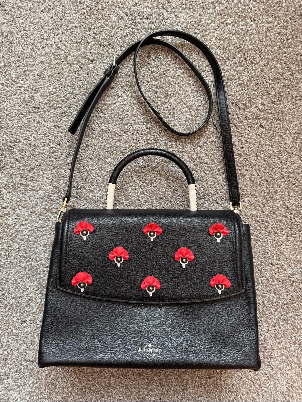 Kate Spade Dorina WKRU5480 carley street black satchel